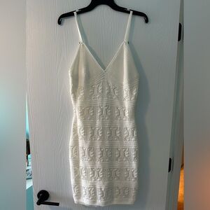 NWT Sleeveless White Sweater Dress